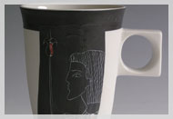 Latte macchiato-Tasse Dekor "Pharaonin"